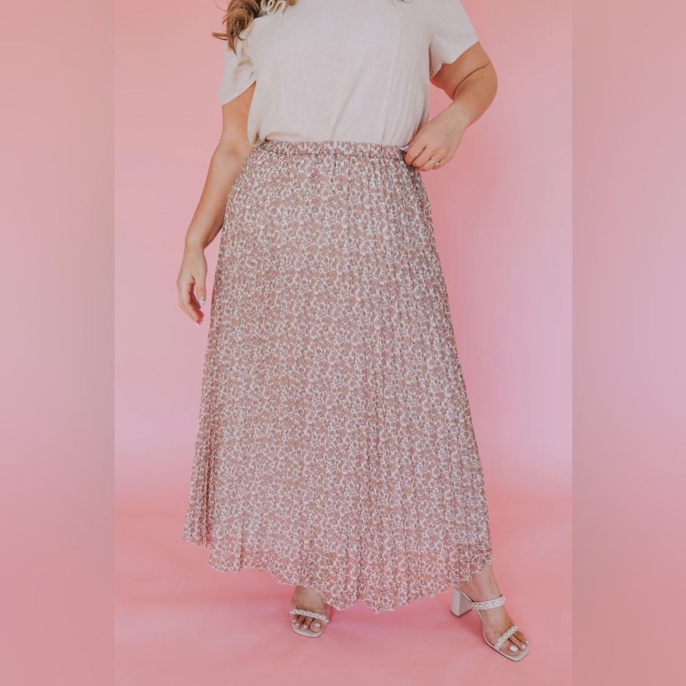 One Loved Babe Mauve Floral Skirt